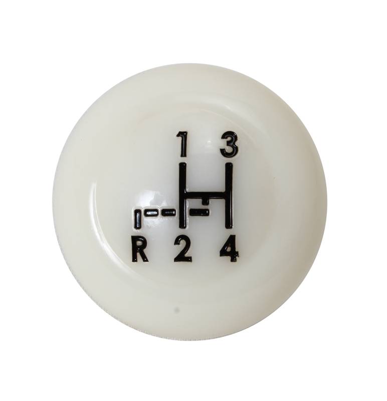 West Coast Metric - SHIFT KNOB, 7mm WHITE WITH SHIFT PATTERN, BUG & GHIA 1961-67