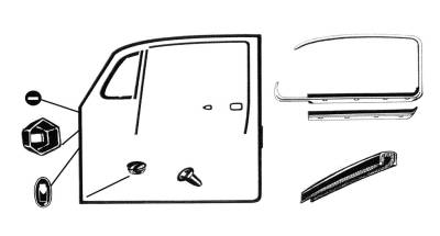 West Coast Metric - KIT, DOOR RESTORATION, LEFT & RIGHT, BUG SEDAN 1960-64