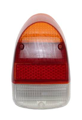 West Coast Metric - LENS, TAIL LIGHT, WHITE/RED/AMBER, BUG 1968-70