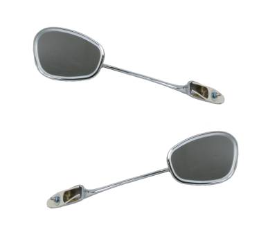 MIRROR, ALBERT STYLE CHROME SWAN NECK, LEFT AND RIGHT, BUG 1950-66