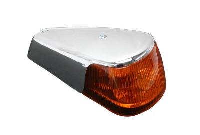 TURN SIGNAL ASSEMBLY, LEFT WITH AMBER LENS, BUG 1970-79, THING 1973-74 (Driver Quality)