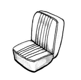 West Coast Metric - SEAT COVERS, SMOOTH VINYL, BLACK FRONT & REAR, BUG SEDAN 1956-57