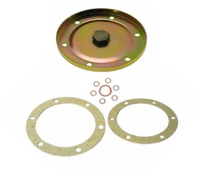 West Coast Metric - OIL COVER PLATE WITH HOLE, INCLUDES GASKETS, WASHERS AND PLUG, BUG 1961-79, BUS 1961-71, GHIA / THING / TYPE 3 1961-74 *GERMAN*