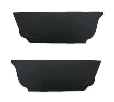 REAR KICK PANELS, BLACK VINYL, BUG SEDAN 1963-77