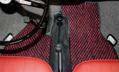 COCO MATS, RED & BLACK, FRONT & REAR 4 PIECE SET, BUG 1960-72