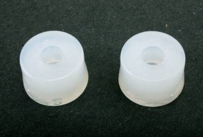 West Coast Metric - STOPS, REAR SEAT TO BACKREST, CLEAR RUBBER, SET OF 2, BUG 1972-77