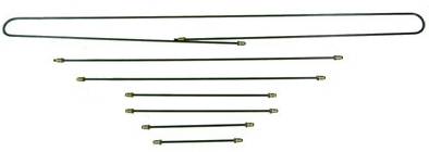 West Coast Metric - METAL BRAKE LINE KIT, 8 PCS, STANDARD BUG 1969-77, GHIA 1969-74 (with IRS suspension)