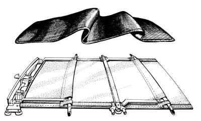 West Coast Metric - COVER, SUNROOF TOP, BLACK VINYL, BUG 1957-63 *MADE IN USA*