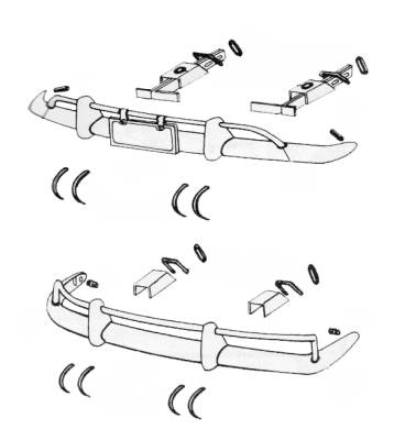 RUBBER, BUMPER SEAL KIT, FRONT & REAR, GHIA 1970-71