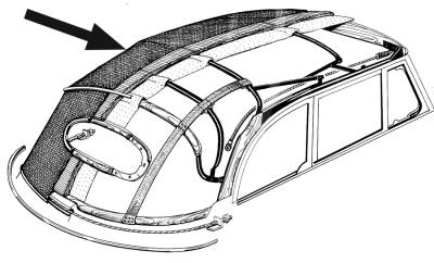 West Coast Metric - TOP COVER, TAN STAYFAST CANVAS, BUG CONVERTIBLE 1963-67 1/2 (1967 up to VIN 157250031) *MADE IN USA*