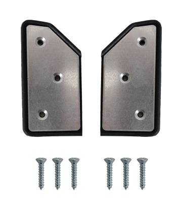 West Coast Metric - SEALS, QUARTER FACING MOUNTING PLATE BASE WITH METAL PLATE AND SCREWS, LEFT & RIGHT, BUG CONV. 1965-71 *MADE BY WCM*