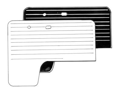 West Coast Metric - DOOR PANELS, BRIGHT WHITE, ALL BUS, SINGLE & CREW CAB 1968-79