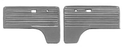 DOOR PANELS, GREY, ALL BUS, SINGLE & CREW CAB 1968-79