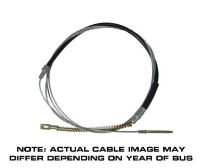 CABLE, HAND BRAKE OR EMERGENCY BRAKE, 3168mm, LEFT OR RIGHT, BUS 1955-59