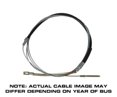 CABLE, HAND BRAKE OR EMERGENCY BRAKE, 3465MM, BUS 1964-67 (2 Req. per car)