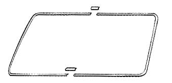 TRIM, METAL MOLDING WITH CLIPS, REAR WINDOW, BUS 1968-79