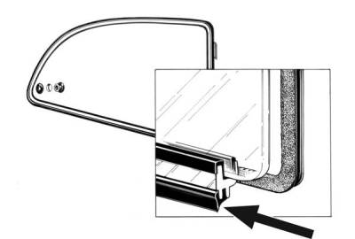 SEAL, OUTER POPOUT WINDOW, LEFT & RIGHT, TYPE 3 FASTBACK 1966-73