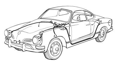 West Coast Metric - COMPLETE WIRING HARNESS KIT *HANDMADE IN USA* GHIA SEDAN & CONV. 1968-69