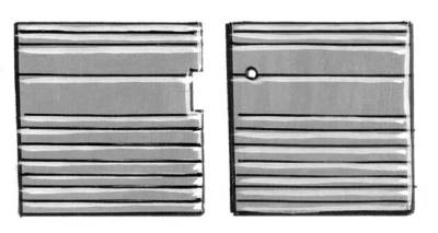 West Coast Metric - SIDE CARGO DOOR PANELS, BLACK, BUS 55-67