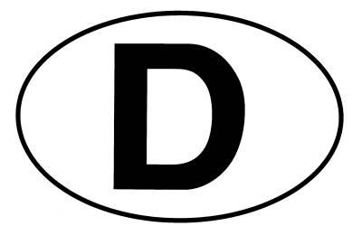 STICKER "D" DEUTSCHLAND, 4" X 6"