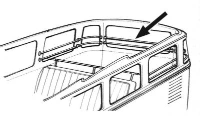 JAIL BARS / LUGGAGE GUARDS, REAR WINDOW, 2 RODS WITH ENDS *GERMAN* BUS 1964-79