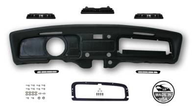 DASH PAD KIT, OEM QUALITY METAL REINFORCED DASH, STD. BUG 1971-74 / 1976-77, SUPER BEETLE 1971-72 *MADE IN USA BY WCM* (Includes Dash, Vents, Glove Box Ring & Hardware)