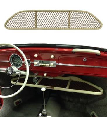 PARCEL TRAY SHELF UNDER DASH, BAMBUS REPRODUCTION VINYL WRAPPED BAMBOO, BUG CONV. 1950-79