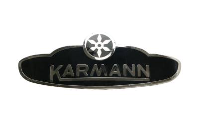 EMBLEM, KARMANN SIDE BODY BADGE, ADHESIVE BACKED, BUG CONV. 1961-79