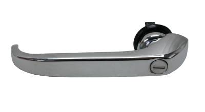 HANDLE, OUTSIDE SIDE SLIDING DOOR, CHROME LOCKING WITH KEYS, BUS 1968-73