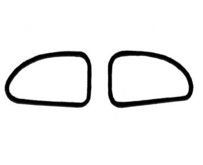 West Coast Metric - SEALS, SPLIT REAR WINDOW, AMERICAN STYLE WITH GROOVE FOR METAL, LEFT & RIGHT, BUG 1946-53 *MADE IN USA BY WCM"