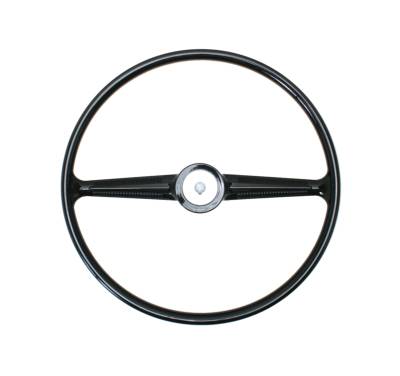 West Coast Metric - STEERING WHEEL, BLACK ORIGINAL VW STYLE, BUS 1955-67 (Horn Button Part # 211-501A)