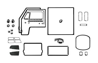 DELUXE BODY RUBBER KIT, BUS 1977-79 (Window seals sold separately, see description for complete contents)