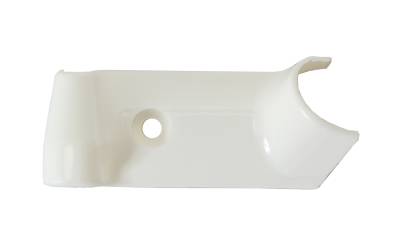 END CAP, IVORY FOR INTERIOR PINCH WELT BEADING TRIM ABOVE SLIDING DOOR, LEFT HAND DRIVE BUS 1968-79