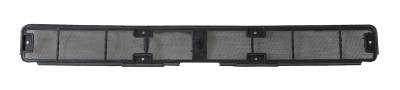 SCREEN, FRONT FRESH AIR VENT GRILLE, BLACK PLASTIC, BUS 1968-72