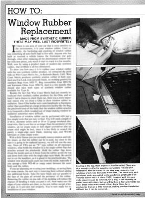 West Coast Metric - INSTRUCTIONS, WINDOW RUBBER INSTALLATION, 2 PAGES