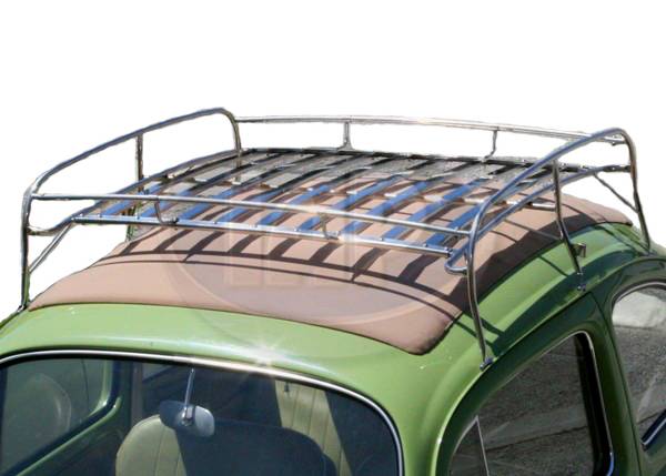 ROOF RACK, STAINLESS STEEL FRAME AND STAINLESS STEEL SLATS, BUG SEDAN 1949-77