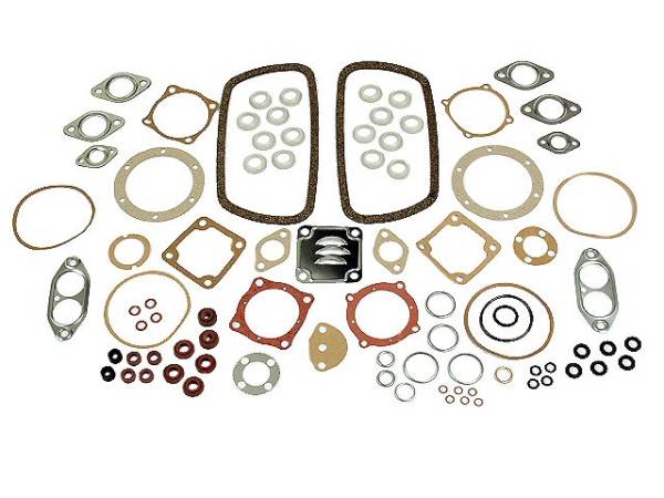 ENGINE GASKET SET, COMPLETE, (w/o Flywheel Seal ), 1300-1600CC. BUG 66-79, BUS 63-71, GHIA 66-74, THING 73-74, TYPE 3 66-73