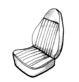 SEAT COVERS, FRONT, TAN BASKETWEAVE, TYPE 3 1973