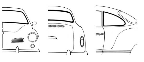 West Coast Metric - WINDOW SEAL KIT, CAL LOOK FRONT, REAR & NON POP-OUT QUARTERS, GHIA SEDAN 1956-59