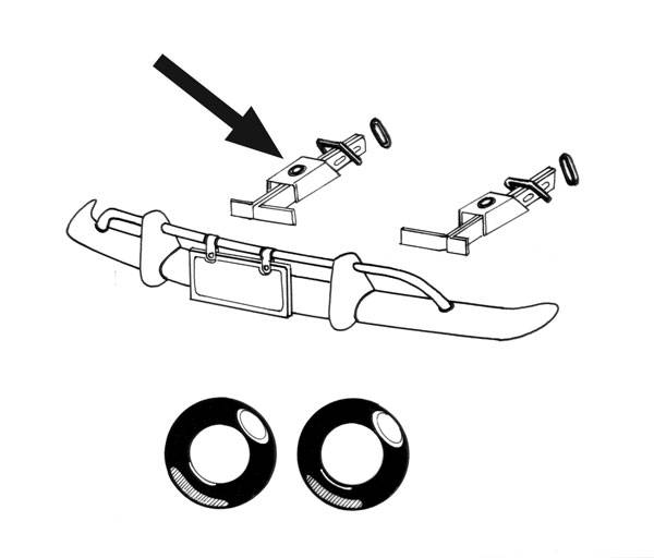 BASE SEALS, BRACKET SUPPORT, GHIA 1958-71