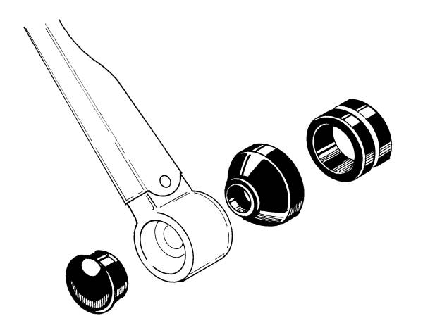 WIPER SHAFT SET, FRONT, 2 CAPS & 4 GROMMETS, VANAGON 1980-91