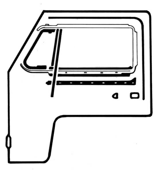 DOOR SEAL DELUXE KIT, FRONT LEFT & RIGHT, BUS 1968-79