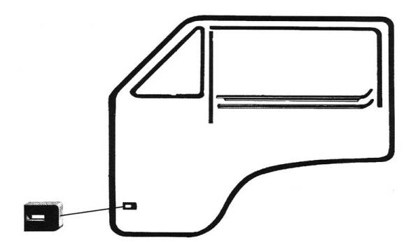 SEAL, DOOR CHECK ROD, LEFT & RIGHT, VANAGON 1980-91