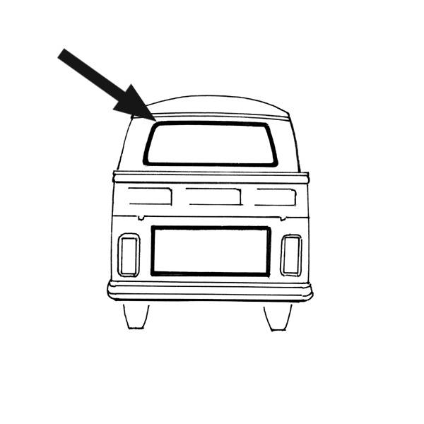 SEAL, REAR WINDOW, SINGLE & DOUBLE CAB PICKUP BUS 1966-67, BIG WINDOW *MADE IN USA BY WCM*