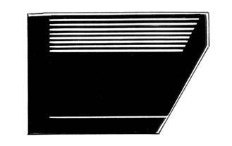 QUARTER PANELS, BLACK, TYPE 3 NOTCHBACK 1961-74