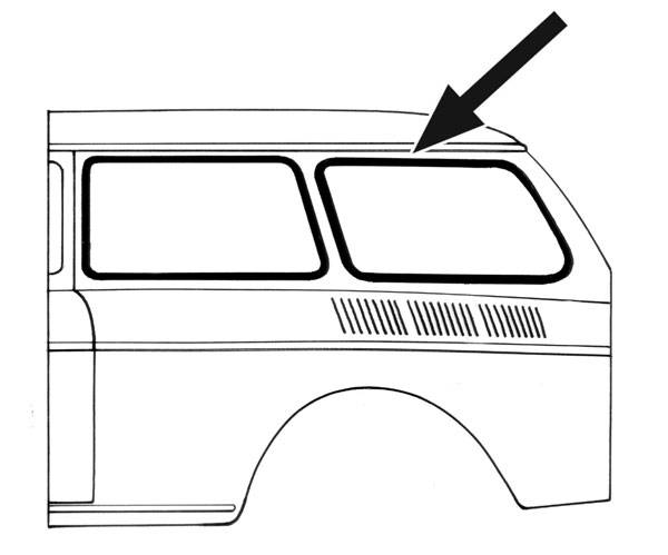 SEALS, REAR QUARTER WINDOW, NON-POPOUT, CAL LOOK SET OF 2, SQUAREBACK 62-74 *MADE IN USA BY WCM*