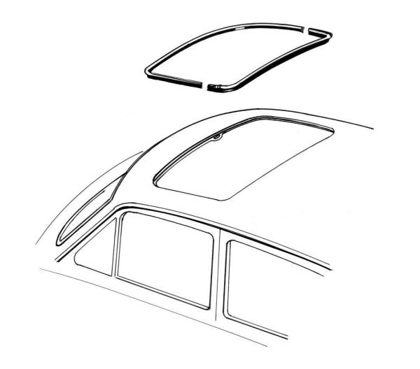 SUNROOF FELT, FRONT AND REAR *GERMAN* ALL TYPE 3 MODELS 1961-73