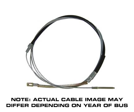 CABLE, HAND BRAKE OR EMERGENCY BRAKE, 3438MM, LEFT OR RIGHT, BUS 1968, NOT EQUIPPED W/BRAKE BOOSTER