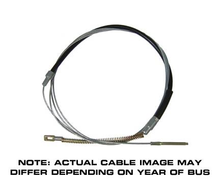 CABLE, HAND BRAKE OR EMERGENCY BRAKE, 3440MM, BUS 1968-71 NO BRAKE BOOSTER, OR BUS 1970-71 W/BOOSTER