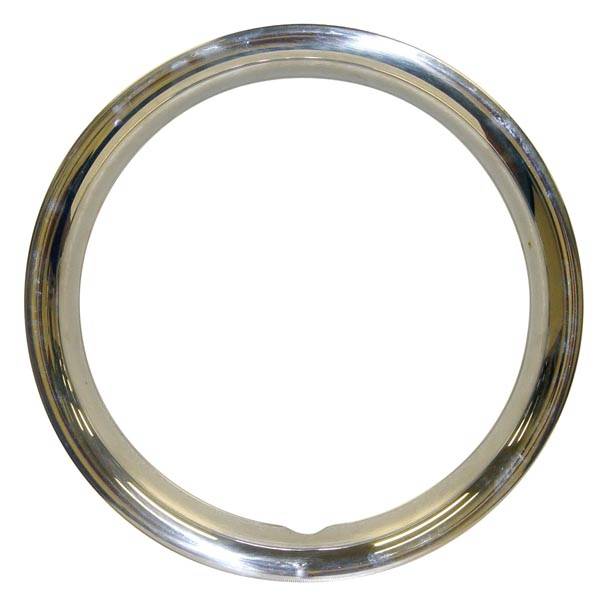 BEAUTY RING, 15" WHEELS, STAINLESS STEEL, SET OF 4 MADE TO FIT ORIGINAL OE STEEL WHEELS